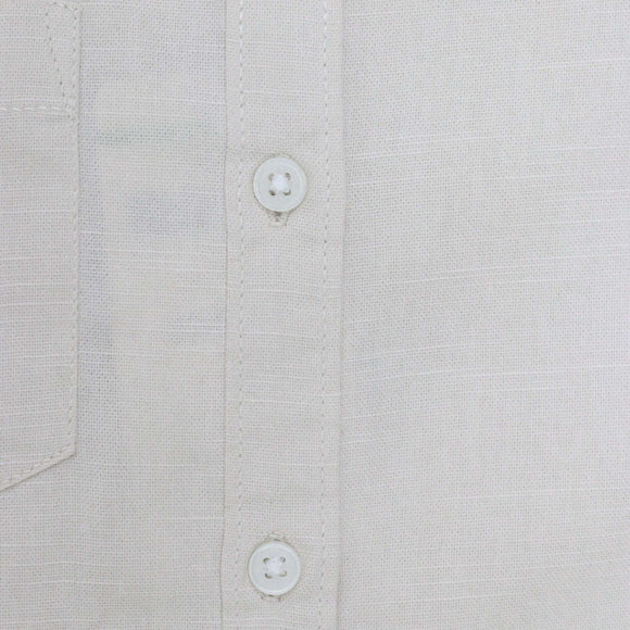 Beige Mandarin Collar Long Sleeve Shirt Nawao.com
