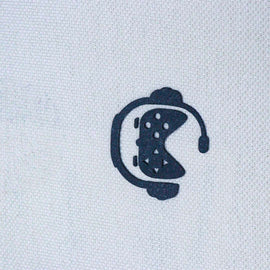 Beige Mandarin Collar Zipneck Polo Nawao.com