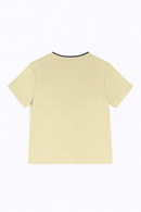 Beige Mandarin Pique Polo Nawao.com