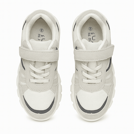 Beige Material Block Chunky Shoes Nawao.com