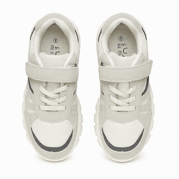 Beige Material Block Chunky Shoes Nawao.com