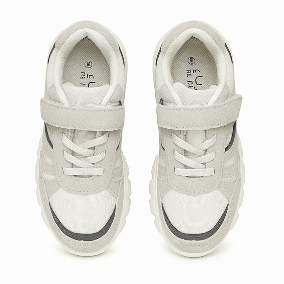 Beige Material Block Chunky Shoes Nawao.com