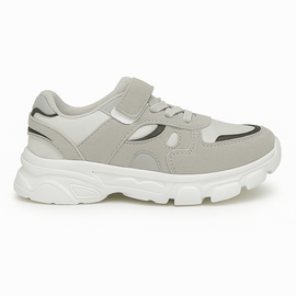 Beige Material Block Chunky Shoes Nawao.com