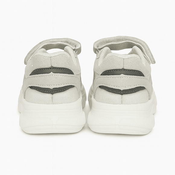 Beige Material Block Chunky Shoes Nawao.com