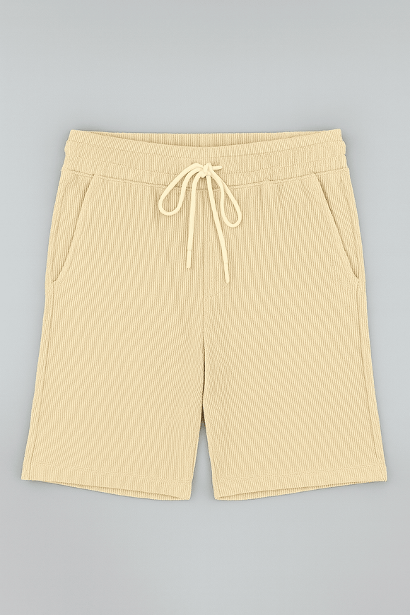 Beige Men Shorts Nawao.com