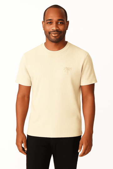 Beige  Men T Shirt Beige Small Nawao.com