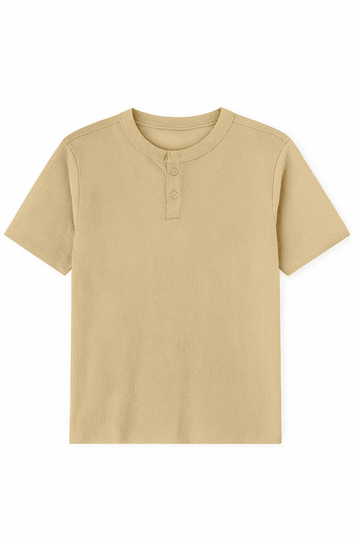 Beige Men T Shirt Nawao.com
