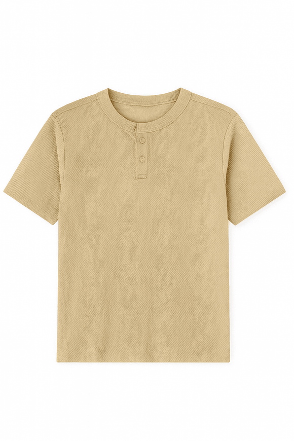 Beige Men T Shirt Nawao.com
