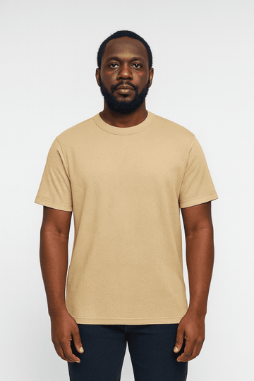 Beige Men T Shirt Nawao.com