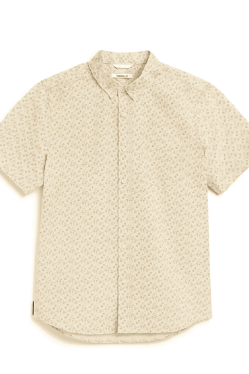 Beige Mens Casual Shirt Nawao.com