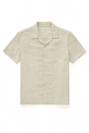Beige Mens Casual Shirt Nawao.com