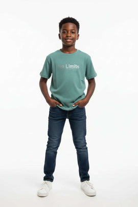 Beige No Limits Popcorn Tee Mint Nawao.com