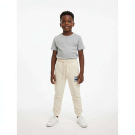 Beige Ottoman Rubber Patch Track Pant Beige Nawao.com
