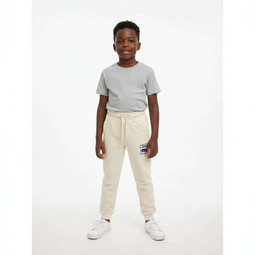Beige Ottoman Rubber Patch Track Pant Beige Nawao.com