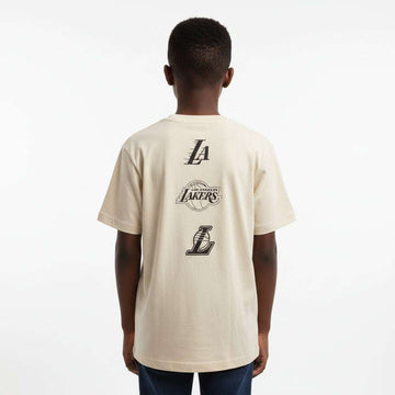 Beige Over Size La Lakers     T Shirt Beige Nawao.com
