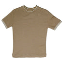 Beige Oversize Check T-Shirt Nawao.com
