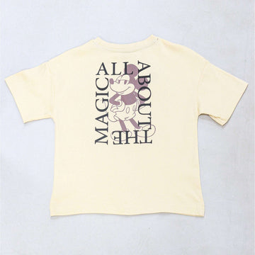 Beige Oversized Miceky Mouse T Shirt Beige Nawao.com