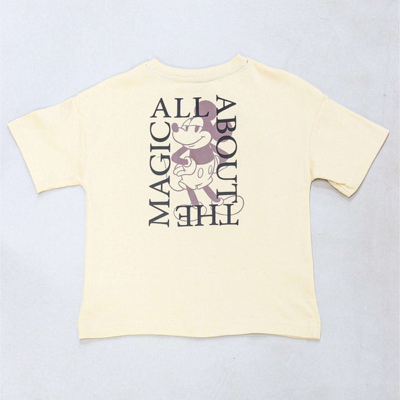 Beige Oversized Miceky Mouse T Shirt Beige Nawao.com