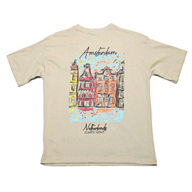 Beige Photographic Oversize Tee Nawao.com
