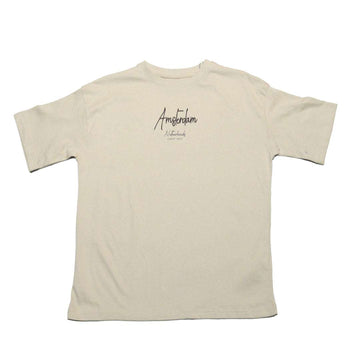 Beige Photographic Oversize Tee Nawao.com