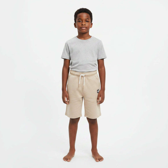Beige Pique Pleated Interlock Active Short Beige Nawao.com