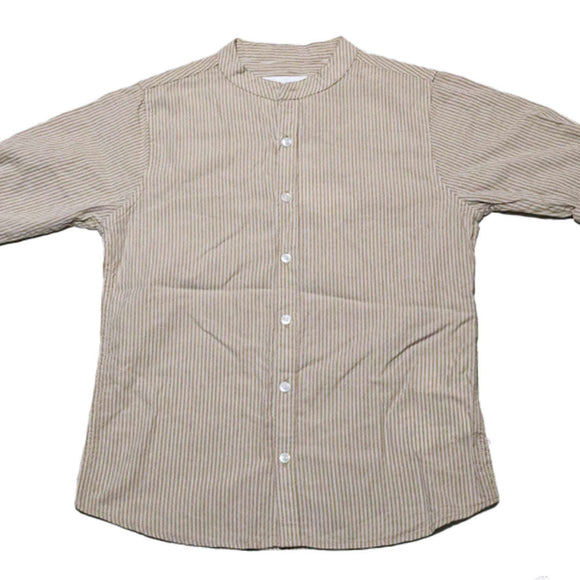 Beige Plain Shirt Nawao.com