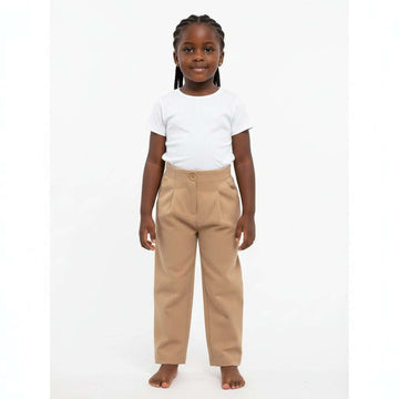 Beige Pleated Trousers Beige Nawao.com