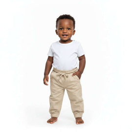 Beige Poplin Jogger Beige Nawao.com
