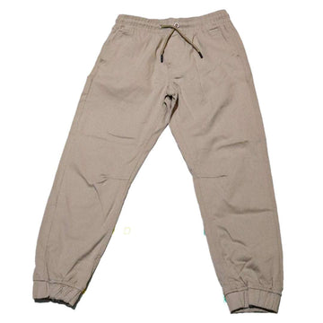 Beige Pull On  Casual Trouser Nawao.com