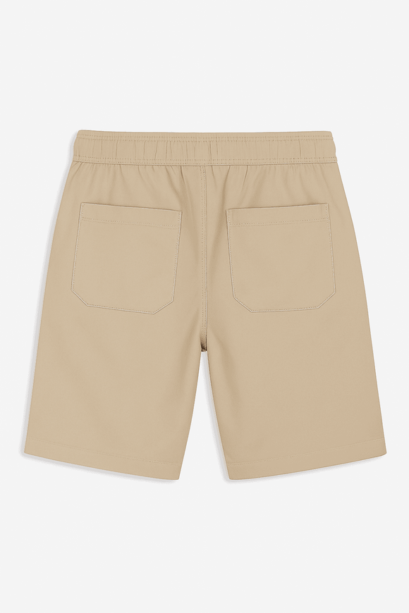 Beige Pullon Shorts Nawao.com