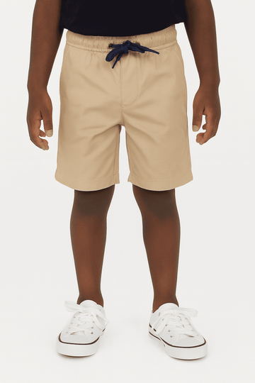 Beige Pullon Shorts Nawao.com
