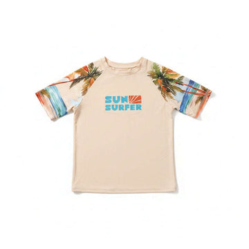 Beige Rash Guard T Shirt Beige Nawao.com