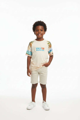 Beige Rash Guard T Shirt Beige Nawao.com