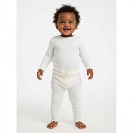 Beige Rib Leggings Beige Nawao.com