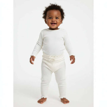 Beige Rib Leggings Beige Nawao.com