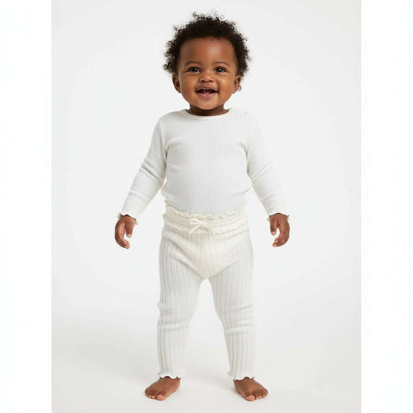 Beige Rib Leggings Beige Nawao.com