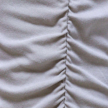 BEIGE ROUCHED DETAIL COLUMN DRESS Nawao.com