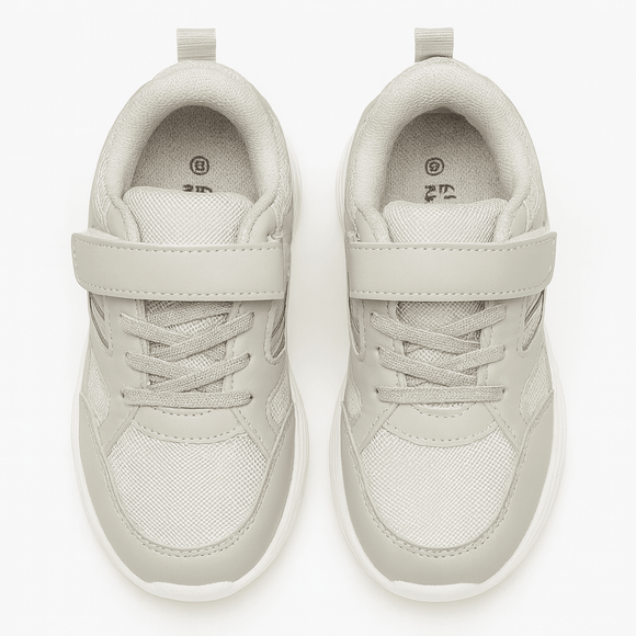 Beige Rubber Overlayed Chubky Sneakers Nawao.com