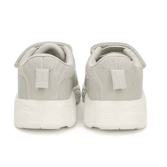 Beige Rubber Overlayed Chubky Sneakers Nawao.com