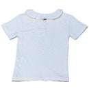 Beige S S Placement Floral Sequiens Work T Shirt Nawao.com