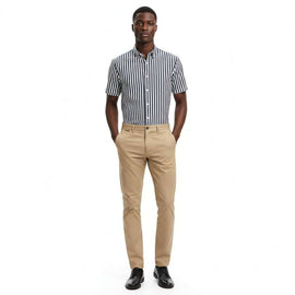 Beige Satin Slim Chino Nawao.com