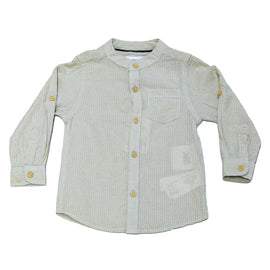 BEIGE SEERSUCKER LS SHIRTS Nawao.com