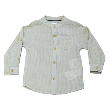 BEIGE SEERSUCKER LS SHIRTS Nawao.com