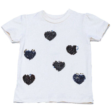 Beige Sequins Aop T Shirt Nawao.com
