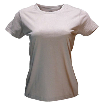 Beige Short Sleeve Crew Neck T Nawao.com