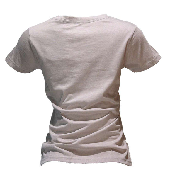 Beige Short Sleeve Crew Neck T Nawao.com