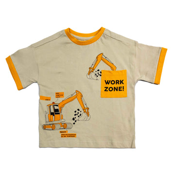 Beige Short Sleeve T Shirt Nawao.com