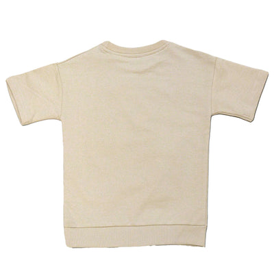Beige Short Sleeve T Shirt With Patch Pocket Beige Nawao.com