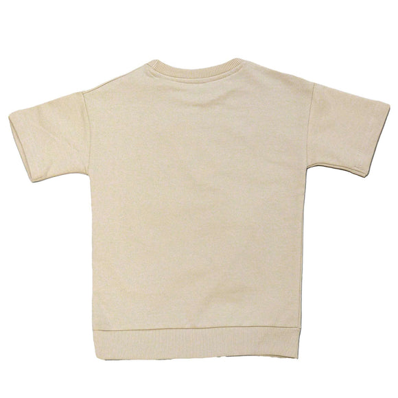 Beige Short Sleeve T Shirt With Patch Pocket Beige Nawao.com