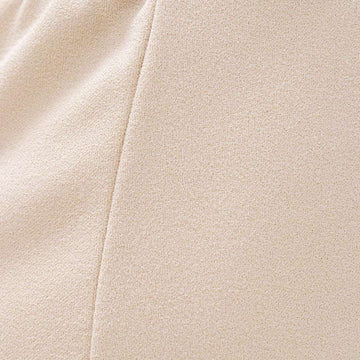 Beige Slit Detaied Elasticated Waist Nawao.com